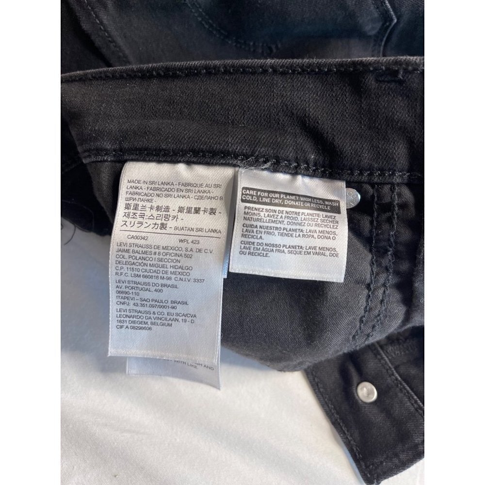 Levis 311 Women's SZ 26 Shaping Skinny Denim Black Jeans High Waist - Picture 10 of 10